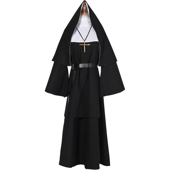 The Nun Costume for Women Nun Dress Halloween Cosplay for Men Nun Costume - Picture 8 of 8